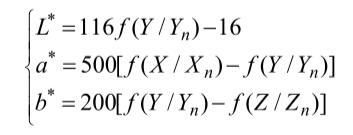 CIEXYZ 轉換至CIELAB