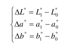 △L、△a、△b計算式